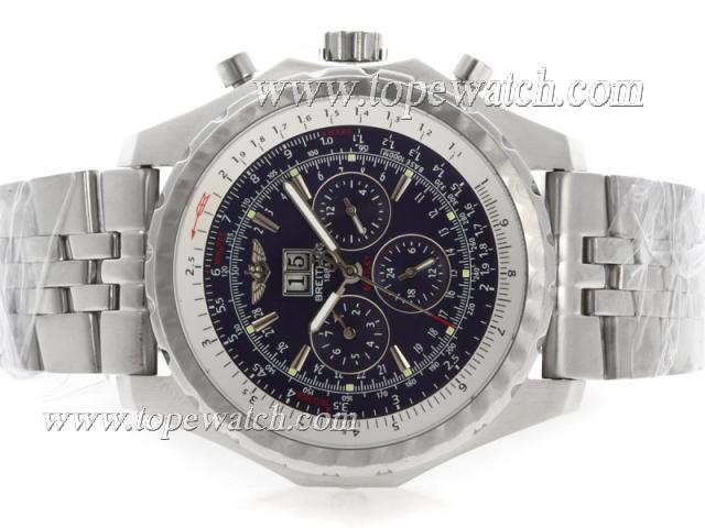 Replica Breitling for Bentley Motors T Chronograph Automatic with Blue Dial S/S