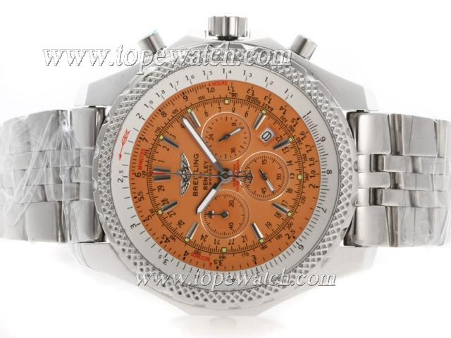 Replica Breitling for Bentley Motors T Working Chronograph with Orange Dial -Updated Version