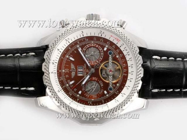 Replica Breitling for Bentley Tourbillon Automatic with Brown Dial