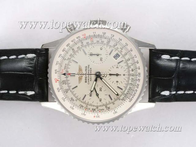 Replica Breitling Navitimer Chronograph Asia Valjoux 7750 Movement with White Dial