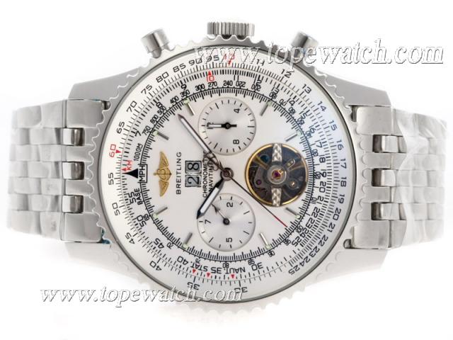 Replica Breitling Navitimer Tourbillon Chronograph Automatic with White Dial -Updated Version