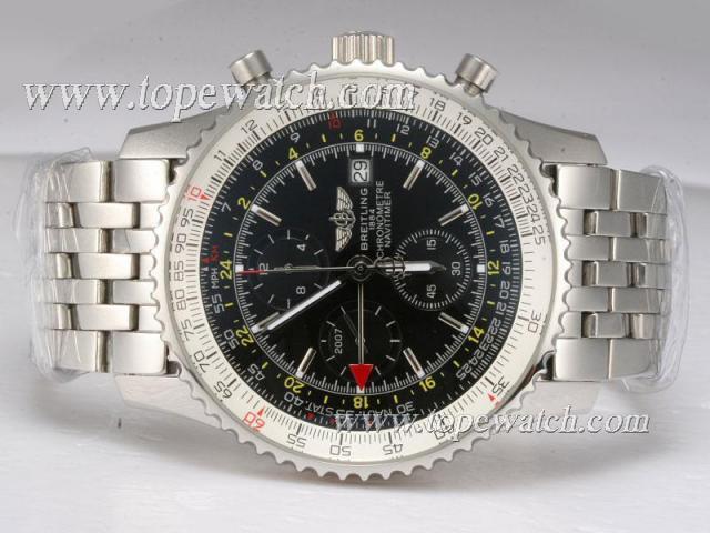 Replica Breitling Navitimer World Chronograph Automatic AR Coating with Black Dial