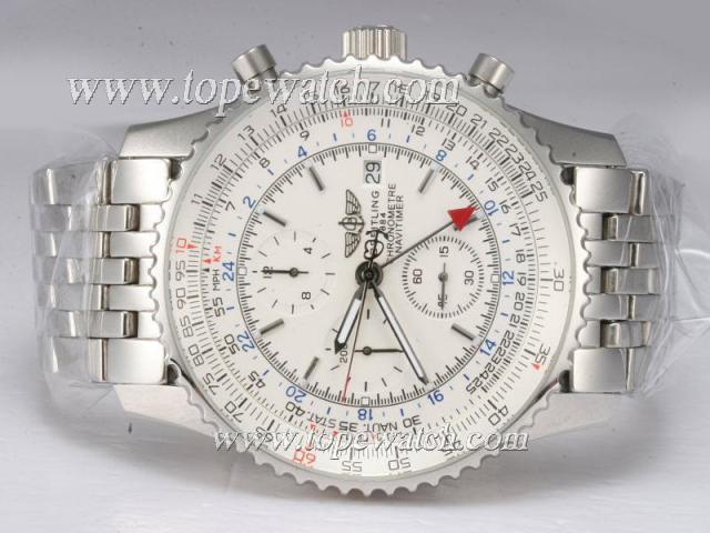 Replica Breitling Navitimer World Chronograph Automatic with White Dial