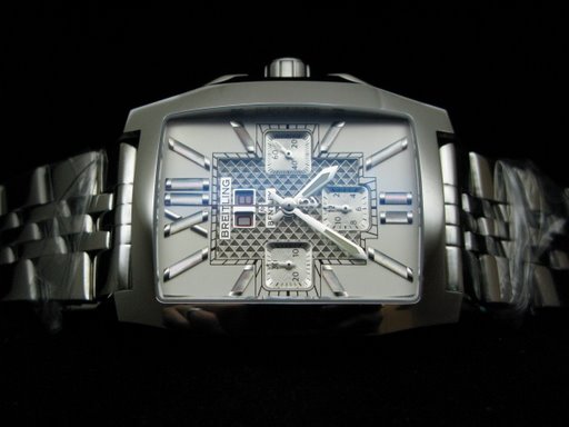 Replica Breitling_Silver SS Band_Silver Face_Silver Case_40\17mm