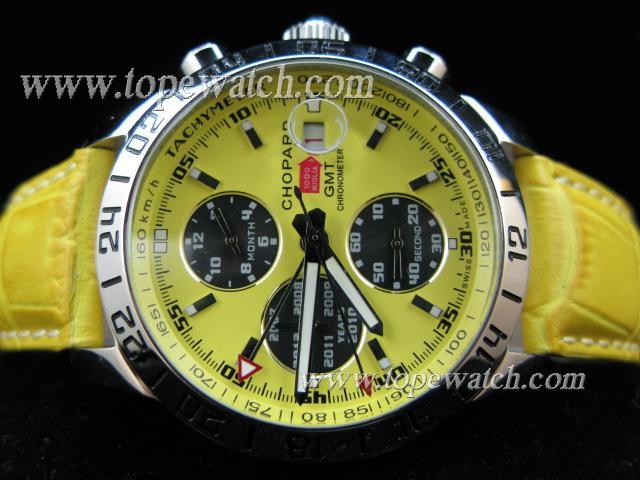 Replica Chopard CP-036 MILLE MIGLIA 018 SS LEATHER AUTOMATIC YELLOW