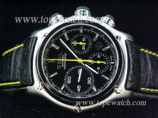 Replica EB01002 EBEL 1911 BTR CHRONO YELLOW NEEDLES LEATHER A-7750