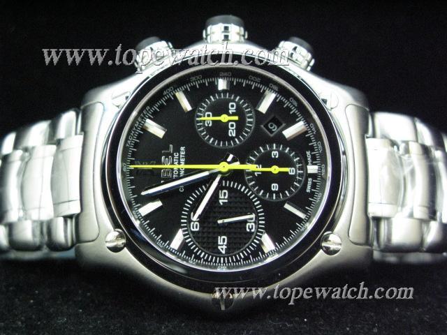 Replica EB01004 EBEL 1911 BTR CHRONO YELLOW NEEDLES SS A-7750 BLACK