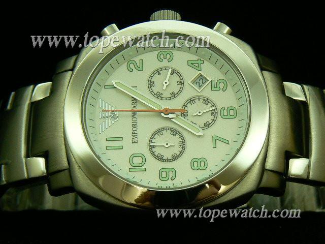 Replica EMPORIO ARMANI EA-006 016 SS CHRONO QUARTZ WHITE