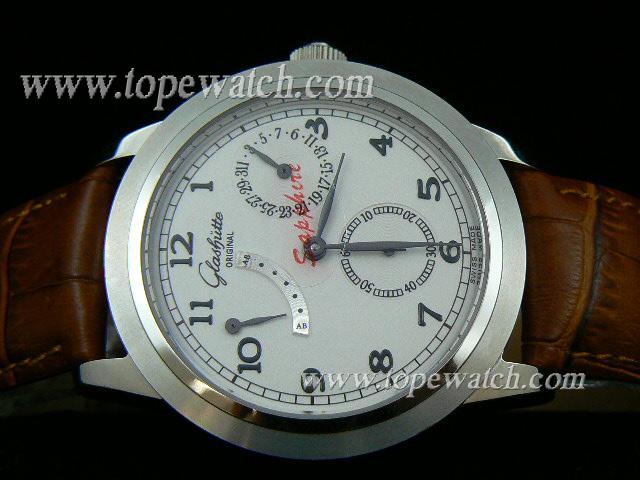 Replica Glashutte GLT-002 GLT 002 WHITE/BROWN AUTOMATIC