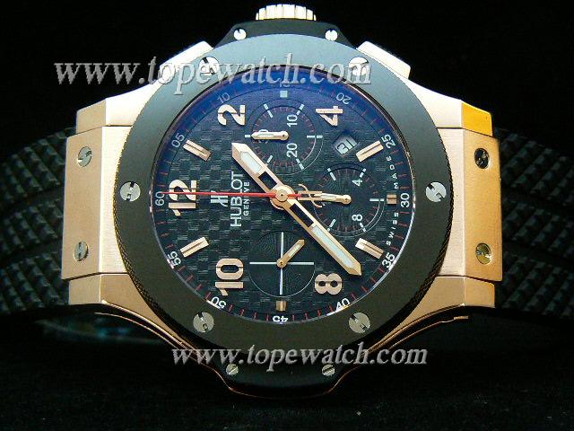 Replica HB01013 HUBLOT BIG BANG GOLD CASE CERAMIC BEZEL ASIAN SWISS