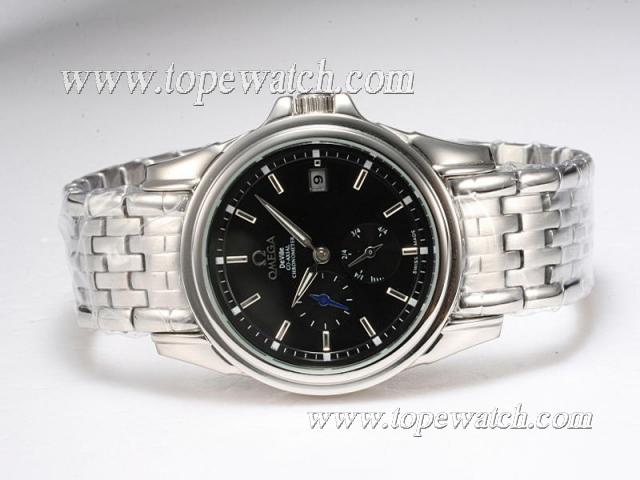 Replica Omega De Ville Co-Axial Chronometer Automatic with Black Dial