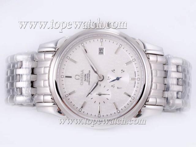 Replica Omega De Ville Co-Axial Chronometer Automatic with White Dial