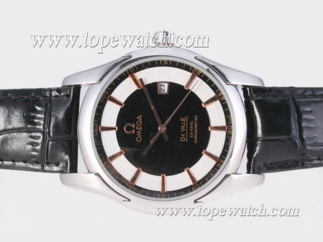 Replica Omega Hour Vision See Thru Case Automatic with Black Dial