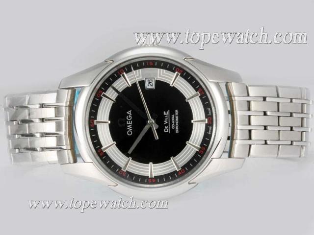 Replica Omega Hour Vision See Thru Case Automatic with Black Dial-High quality