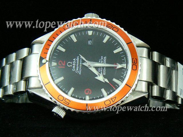 Replica Omega OMG-006 OMEGA 011 PLANET OCEAN BLACK AUTOMATIC ORANGE