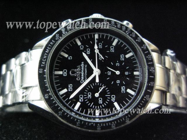 Replica Omega OMG-152 STAINLESS STEEL CASE BLACK DIAL  ASIA 7750