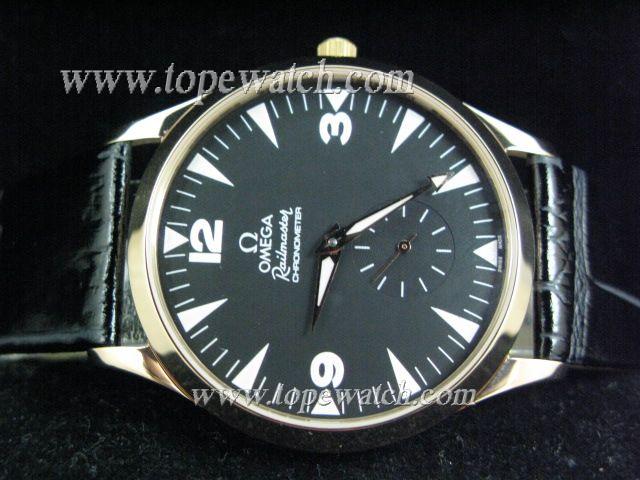 Replica Omega OMG-155 ROSE GOLD CASE BLACK DIAL ASIA 7750