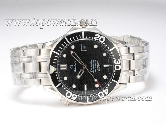 Replica Omega Seamaster 007 James Bond Automatic with Black Dial and Bezel