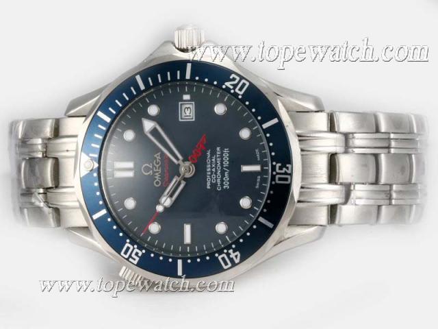 Replica Omega Seamaster 007 James Bond With Blue Dial-2008 Updated Version