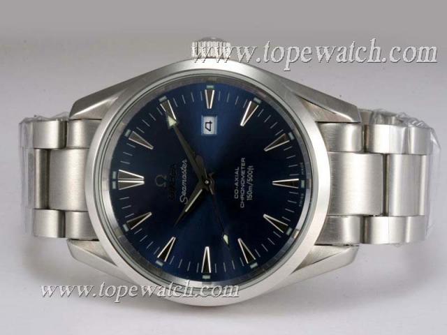 Replica Omega Seamaster Aqua Terra Big Size Automatic with Blue Dial