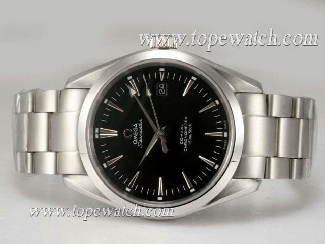 Replica Omega Seamaster Aqua Terra Swiss ETA 2836 Movement with Black Dial