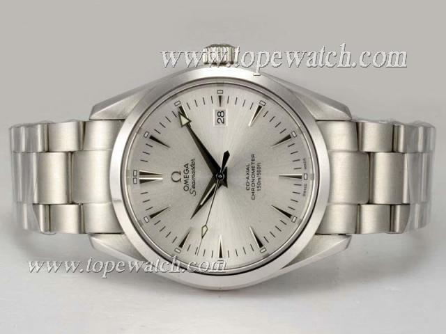 Replica Omega Seamaster Aqua Terra Swiss ETA 2836 Movement with Silver Dial