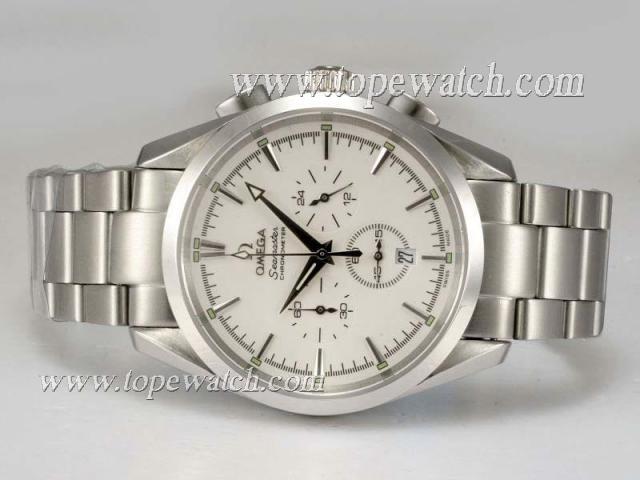 Replica Omega Seamaster Aqua Terra Working Chronograph White Dial