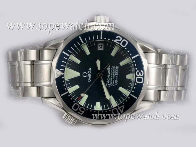 Replica Omega Seamaster Automatic with Blue Dial and Bezel