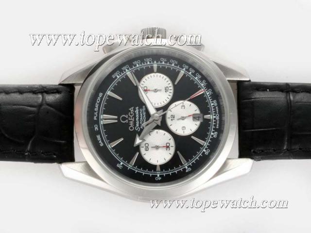 Replica Omega Seamaster Chronograph Automatic with Black Dial