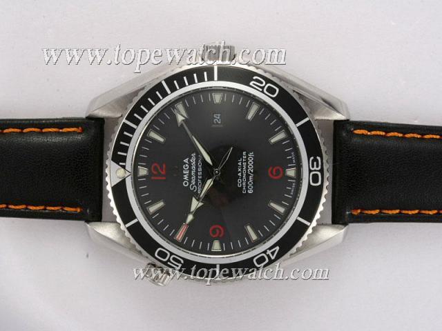 Replica Omega Seamaster Planet Ocean Automatic with Black Bezel and Dial