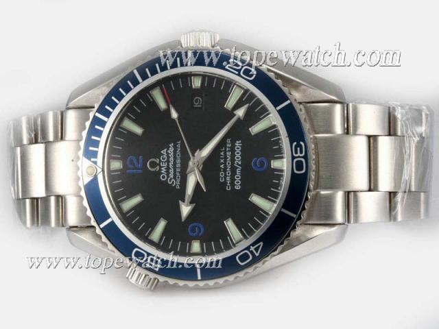 Replica Omega Seamaster Planet Ocean Automatic with Blue Bezel-Special Edition