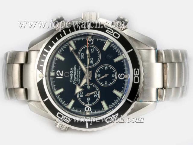 Replica Omega Seamaster Planet Ocean Chronograph Automatic-Same Chassis As 7750-High Quality
