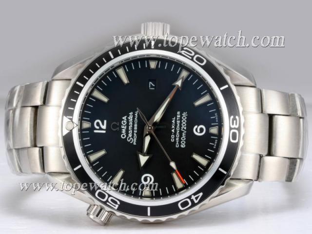 Replica Omega Seamaster Planet Ocean with AR Coating Same Chassis As Swiss ETA Version-High Quality