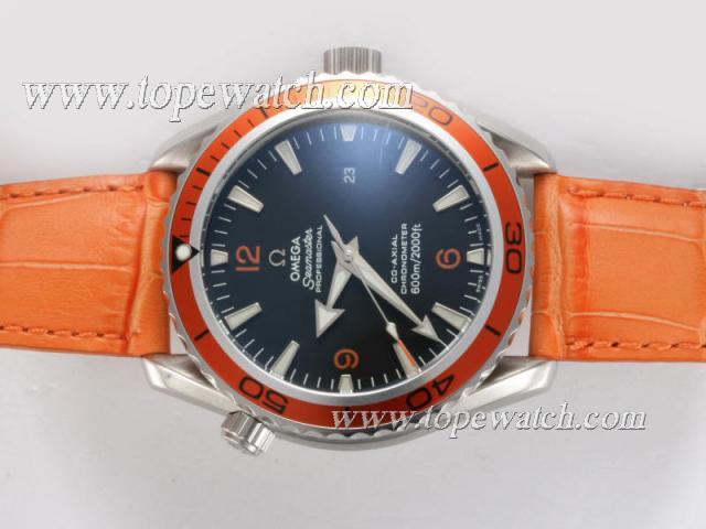 Replica Omega Seamaster Planet Ocean With Orange Bezel Same Chassis As Swiss ETA Version-High Quality