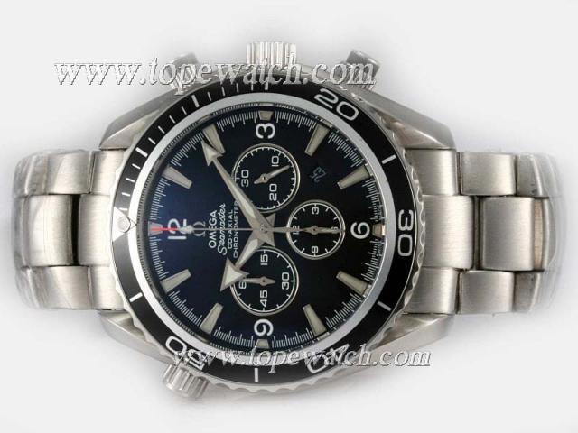 Replica Omega Seamaster Planet Ocean Working Chronograph Same Chassis As 7750-High Quality