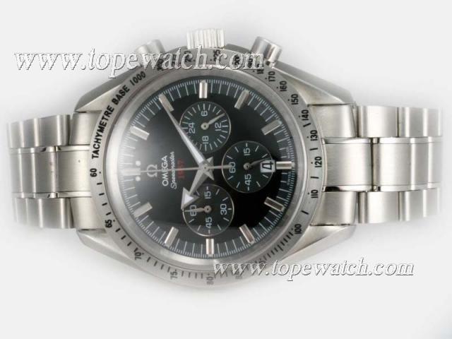 Replica Omega Speedmaster 1957 Working Chronograph with Black Dial