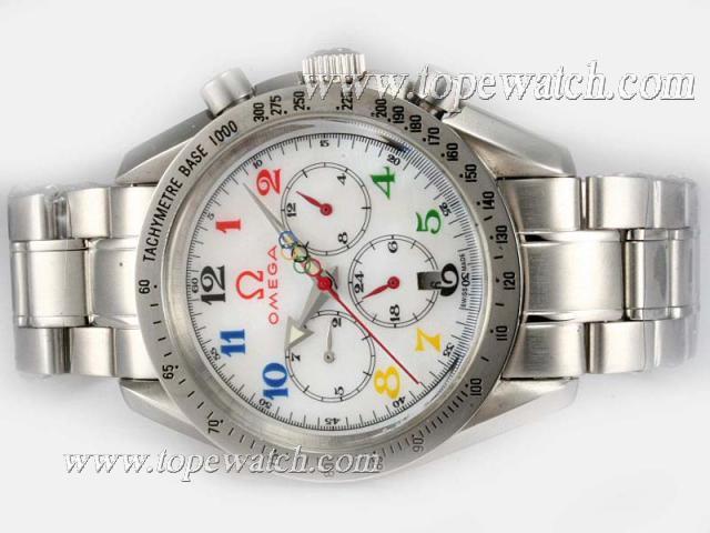 Replica Omega Speedmaster Chronograph Automatic with Mop Dial-Olympic Edition