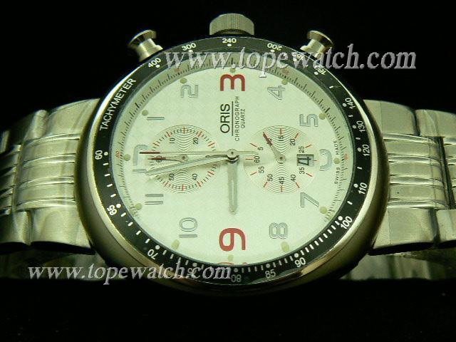 Replica Oris OR-040 ORIS 021 CHRONO SS QUARTZ WHITE