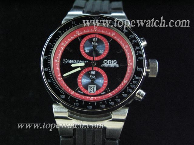 Replica Oris OR-045 Oris 023 WilliamsF1 Chrono Rubber RED/BLACK