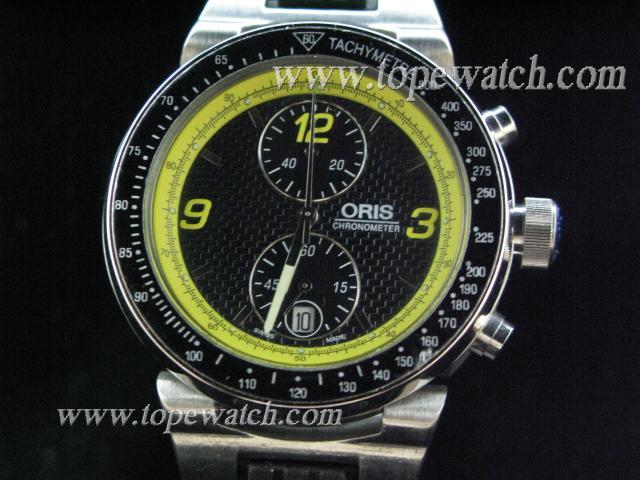 Replica Oris OR-050 WILLIAMS F1 023 SS CHRONO QUARTZ BLACK/YELLOW