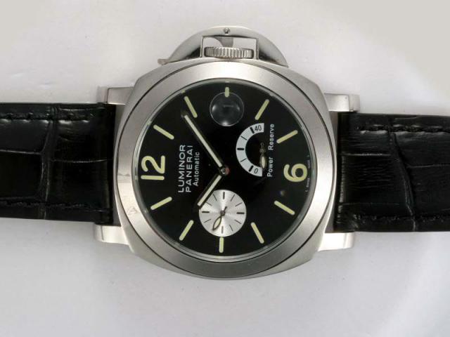 Replica Panerai Luminor PAM 124 Working Power Reserve Automatic with Black Dial