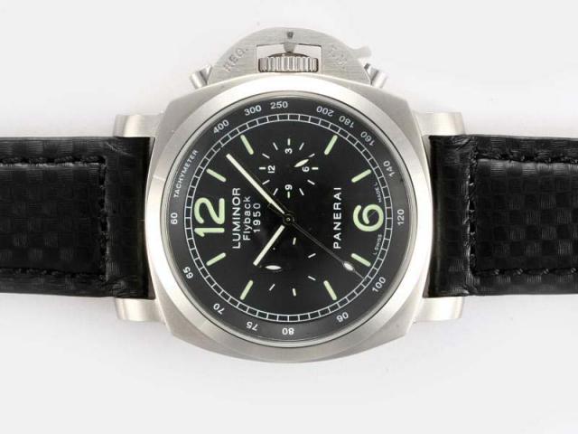 Replica Panerai Luminor PAM 212 Flyback 1950 Chronograph Automatic with Black Dial