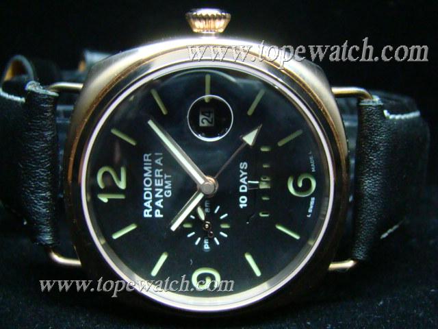 Replica Panerai P-092 RADIOMIR 10 DAYS GMT RG LEATHER AUTOMATIC