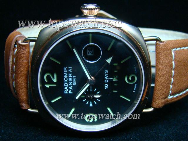 Replica Panerai P-093 RADIOMIR 10 DAYS GMT RG LEATHER AUTOMATIC