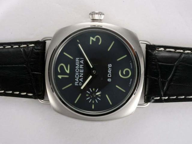 Replica Panerai Radiomir 8 Days Unitas 6497 Movement Manual Winding with Black Dial