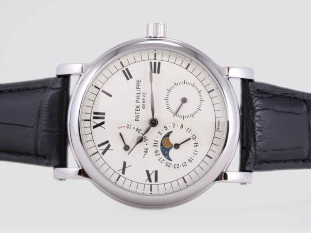 Replica Patek Philippe Automatic Working Power Reserve  with White Dial