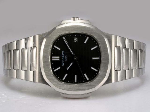 Replica Patek Philippe Nautilus Jumbo MBW Automatic with Black Dial Same Chassis As Swiss ETA Version-High Quality