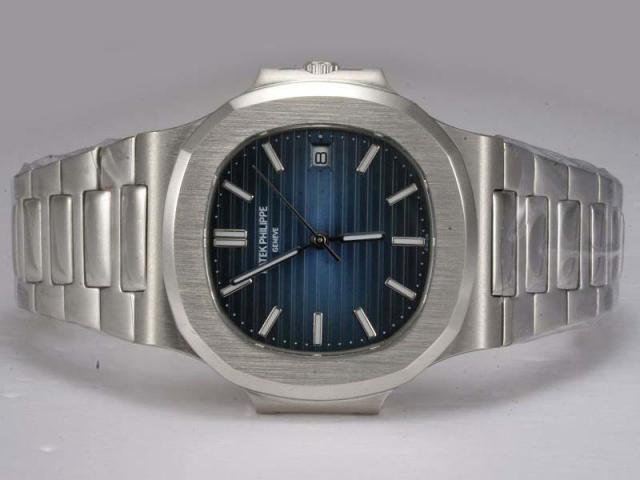 Replica Patek Philippe Nautilus Jumbo MBW Swiss ETA 2824 Movement with Blue Dial