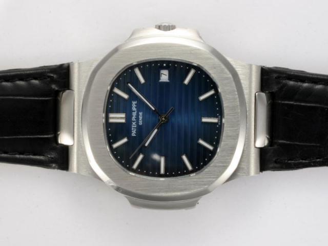 Replica Patek Philippe Nautilus Jumbo MBW Swiss ETA 2824 Movement with Blue Dial-Deployment Buckle