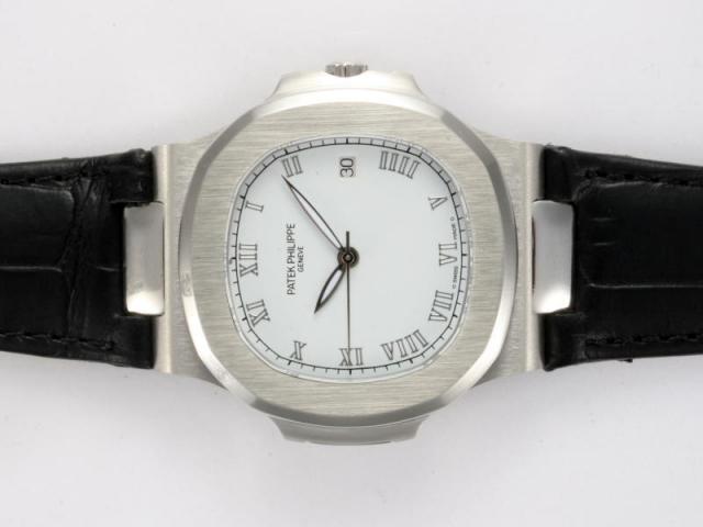 Replica Patek Philippe Nautilus Jumbo MBW Swiss ETA 2824 Movement with White Dial-Deployment Buckle